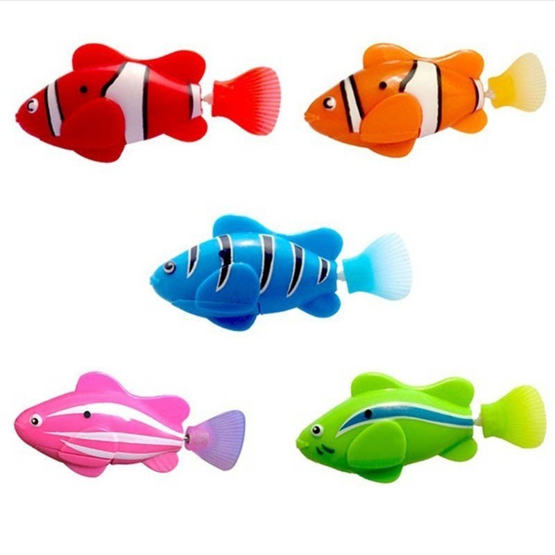 Kids Robotic Pet Gift Funny Toy Robofish Fish Activated Toys | Shopee ...