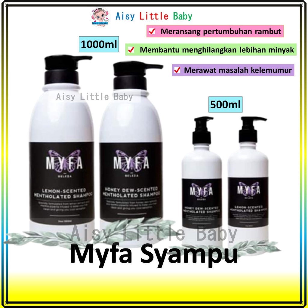 MYFA BELEZA SHAMPOO HONEY DEW / LEMON / MYFA SHAMPOO/syampu rambut/ kelemumur/ rambut gugur/ rambut kusut
