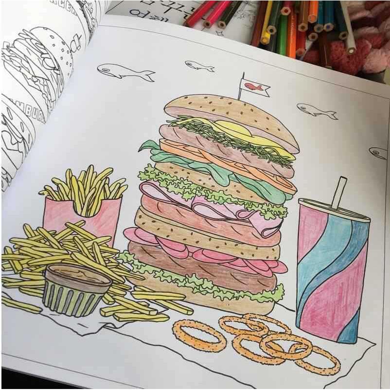 Download READY STOCK 96 Pages COLORING AND THE FOOD Colouring ...