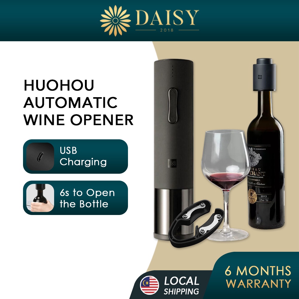 Youpin Huohou Smart Bottle Wine Opener Electric Corkscrew Foil Cutter