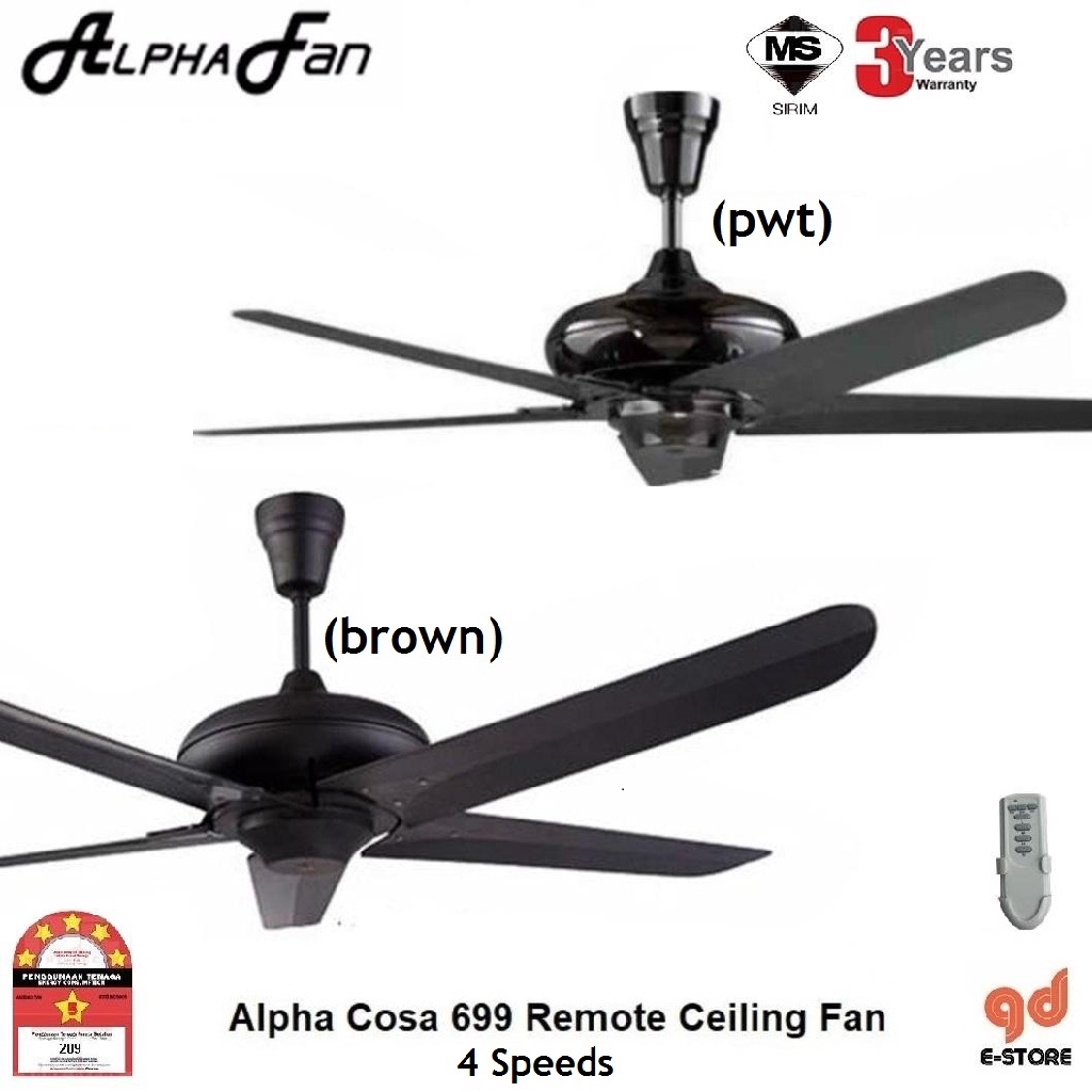 Ceiling Fan Alpha Cosa 699 56 New Upgrade 4 Speeds With Remote Control