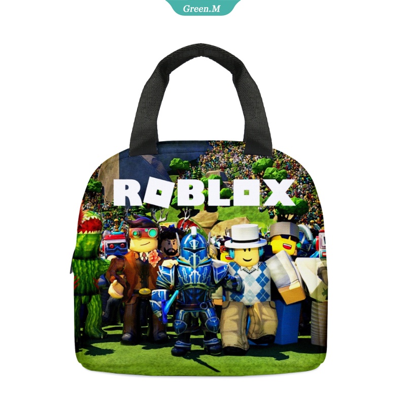 Roblox Insulated Lunch Bag Kids Girls box Picnic School Food Packed Shoulders 