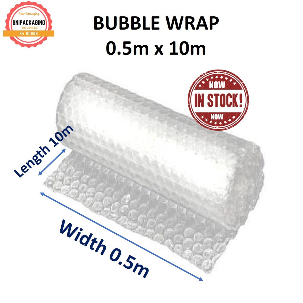 Air Bubble Pak 0.5m x 10meter Single Layer 50cm x 1000cm | Shopee Malaysia