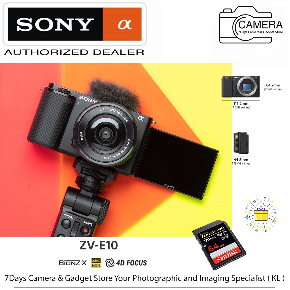 ( PRE ORDER ) The Sony ZV-E10 / ZV E10 / 24MP APS-C Mirrorless