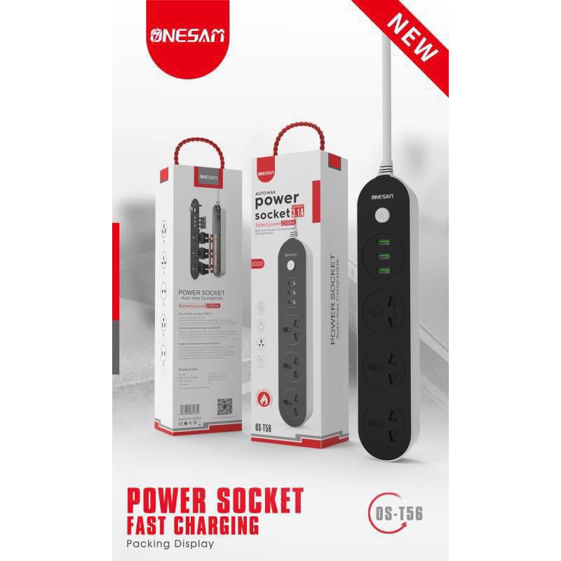 Onesam Os T Power Socket With Ac Usb Super Fast Charger Adapter Meter Shopee Malaysia