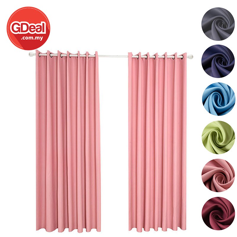 Ready Stock Gdeal Thick Curtains Soft Thermal Uv Protection