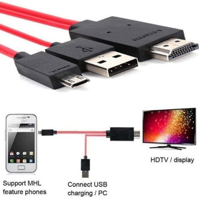 Micro 11pin To Hdmi Cable Mobile To Hdtv Screen Mirroring Phone To Tv For Samsung Note 3 4 S3 4 æ»¡19å…è¿ Shopee Malaysia