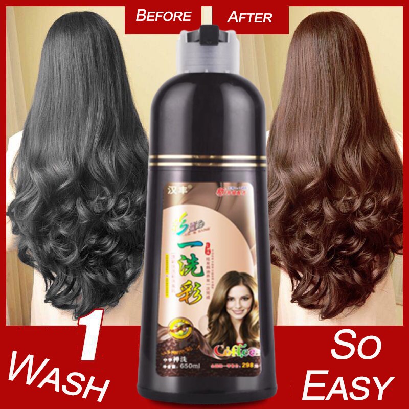 Hair Dye Shampoo Dark Brown Colour & Coffee Coloring , Healthiest  Professional Hair Dye for Gray Hair at Home Instant | Shopee Malaysia