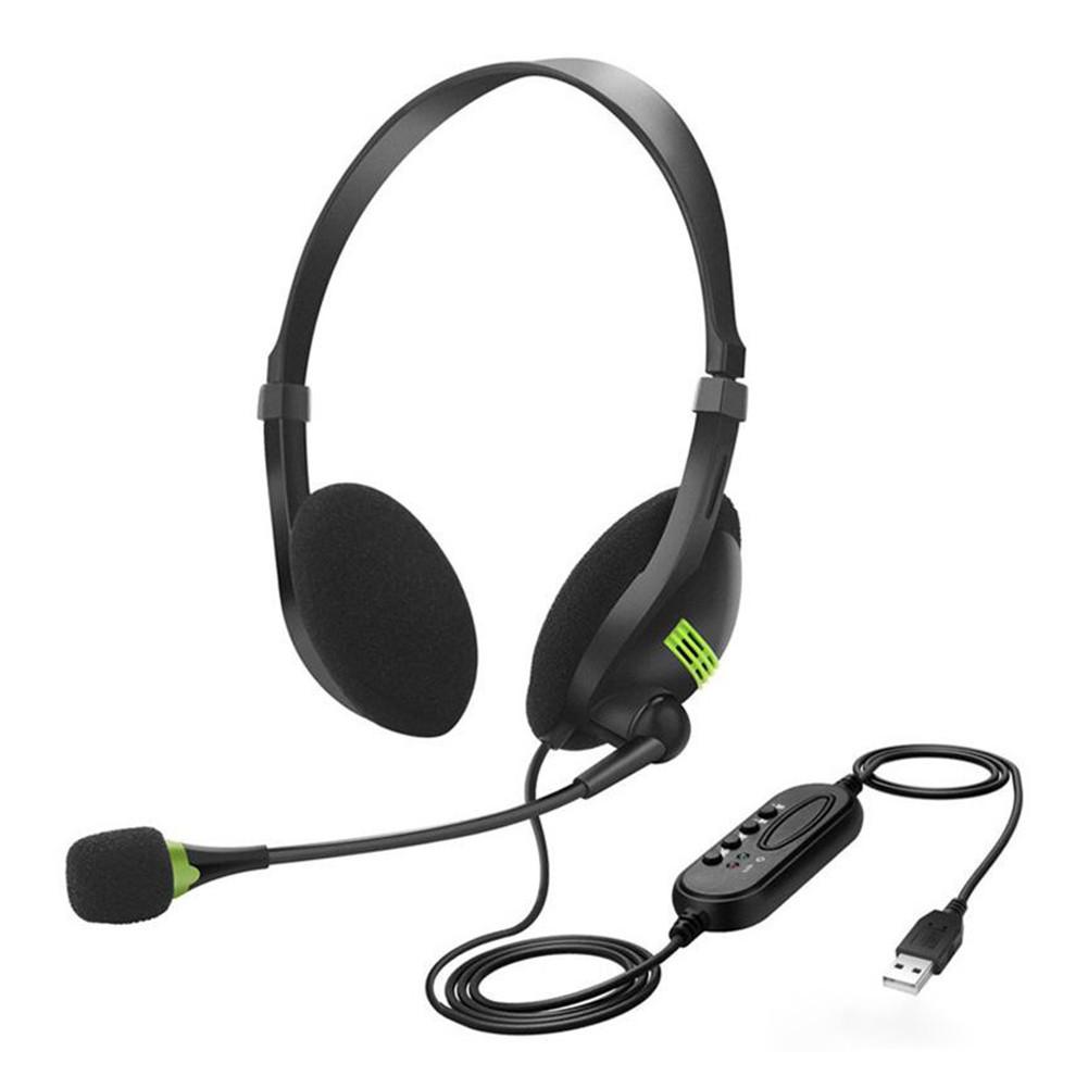 USB Headset With Microphone Universal PC Computer/Laptop/School/Stereo Wired Headphone Working Office Headset/ Noise Cancelling Gamer Headphone