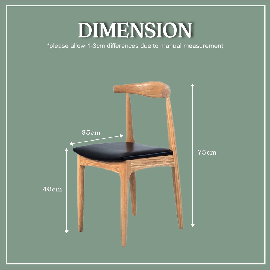 FINSSO: Nazis Simple Stool Back Rest Casual Nordic Dining Chair