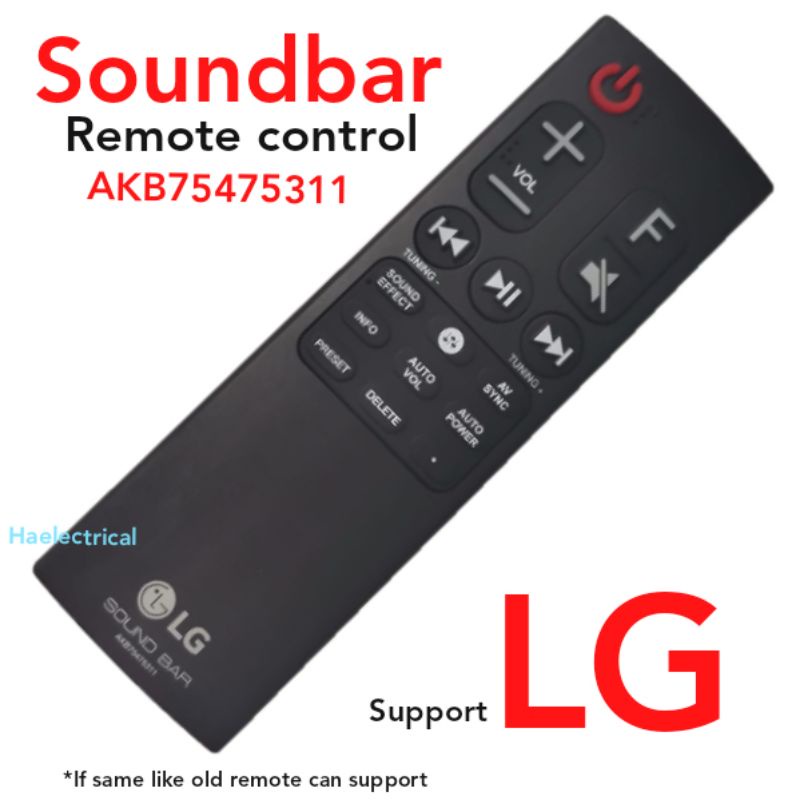 LG soundbar remote control AKB75475311 Shopee Malaysia
