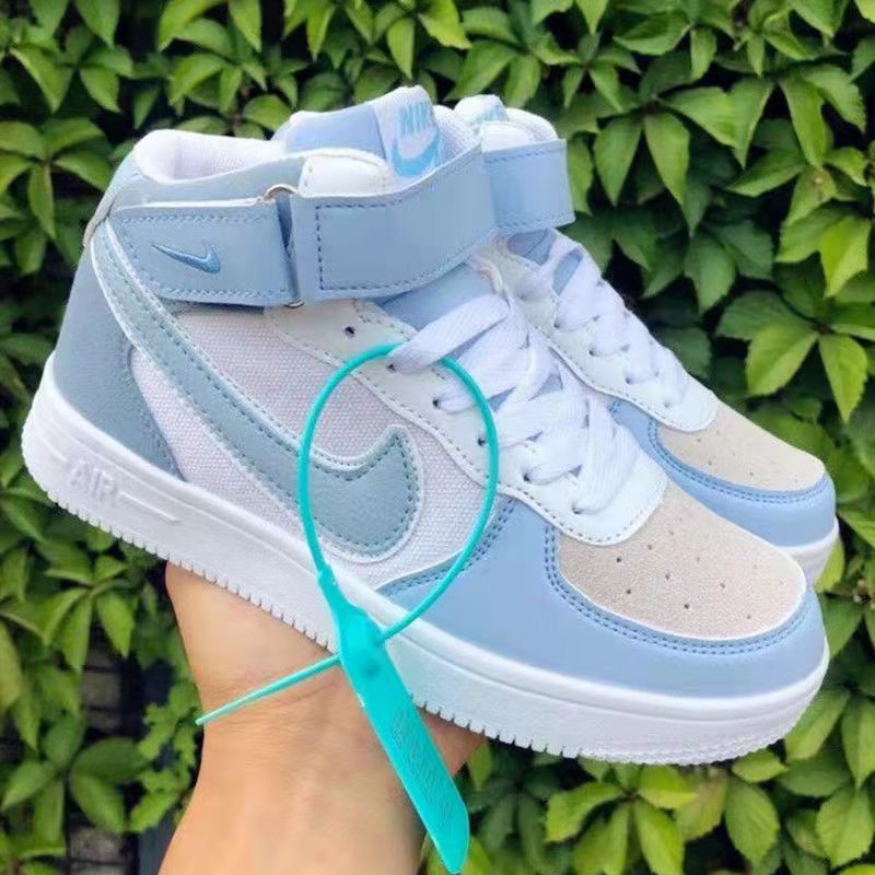 Ready Stock Kasut Perempuan  Sneakers High-top air force 1 Cloud  Blue Shoes for Men Women Casual Running Shoe