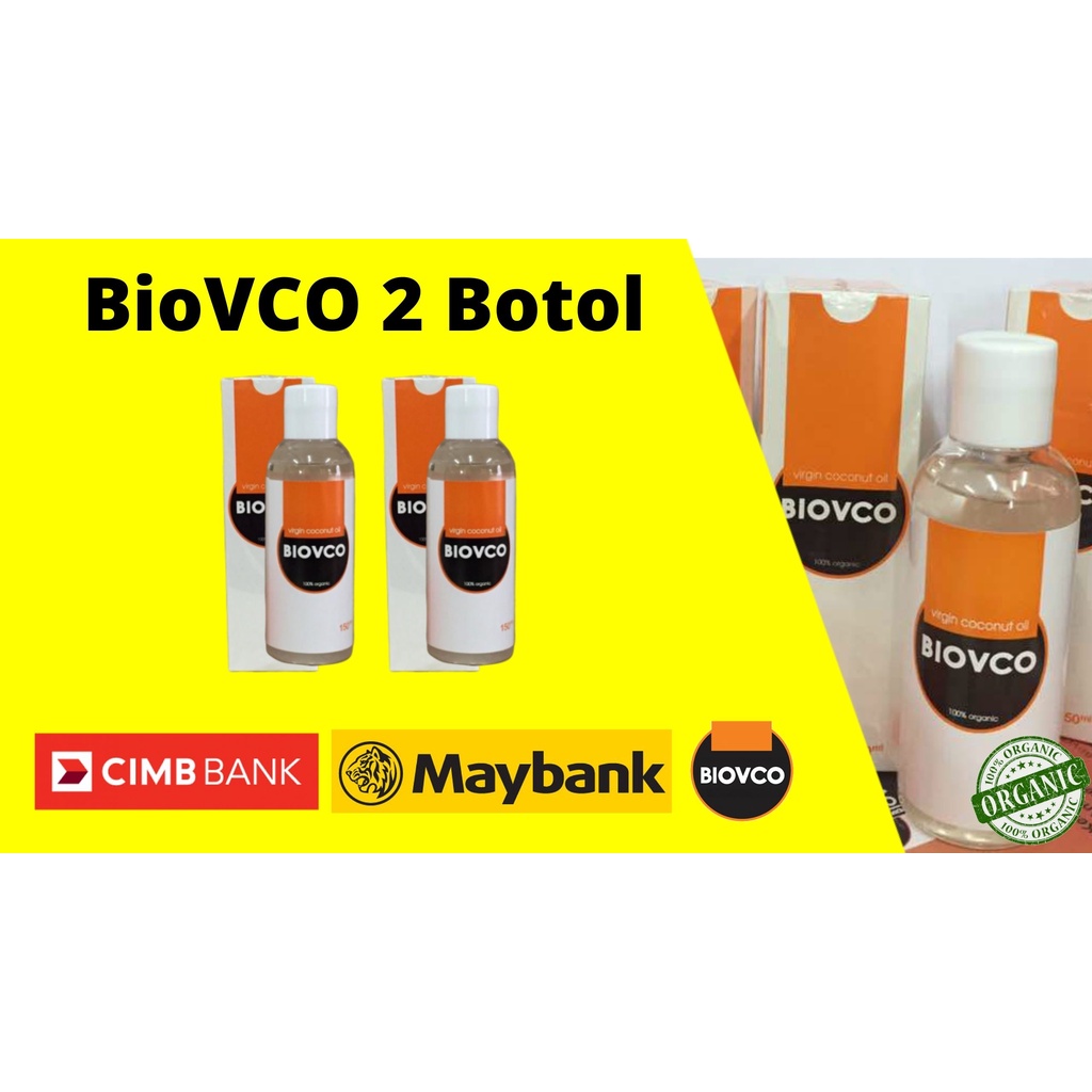 BioVCO 2 Botol (150ml x 2) Sesuai untuk mengatasi masalah Tiroid, Resdung, Tonsil, Jerawat dan Diabetes