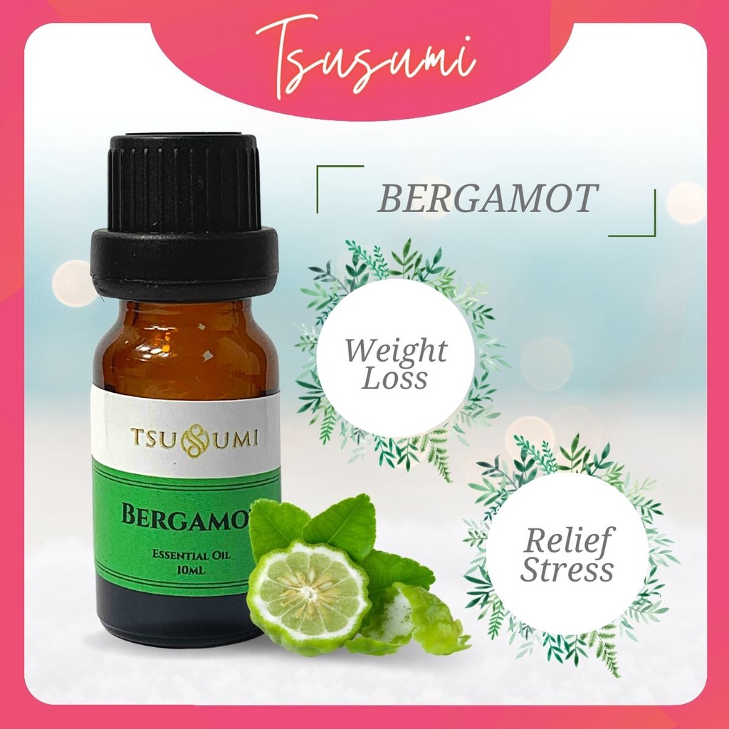 BERGAMOT Limau Purut Essential Oil 10ml Water Soluble Aroma Air Diffuser Fragrance Freshener Weight Loss Minyak Aroma