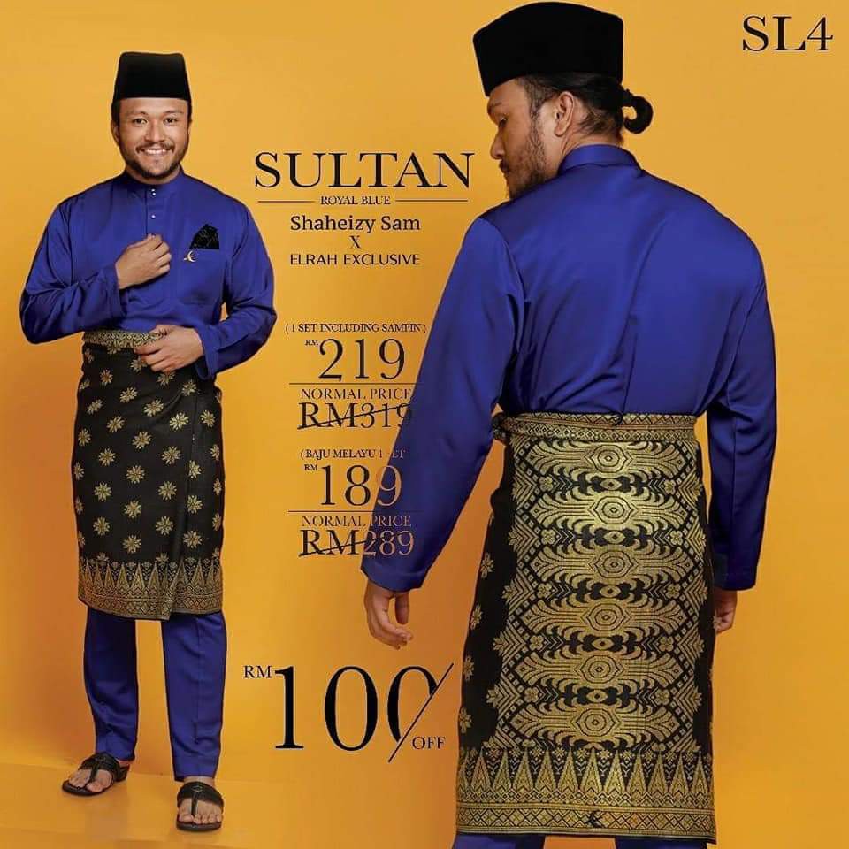 Baju Melayu Elrah Exclusive JFit (Slimfit) Free Butang Baju *READY 