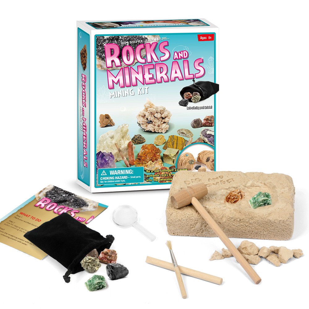 Rocks And Minerals Mining Kit Children Archeology Biology Party Toys 数量は多