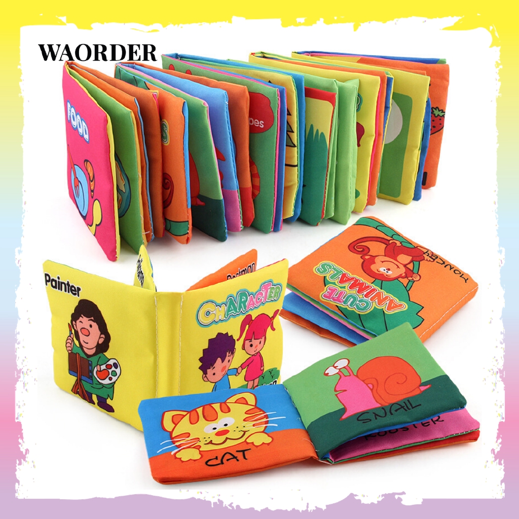 Cloth Book Early Learning Cartoon Soft Book Baby Toys Education | Shopee  Malaysia