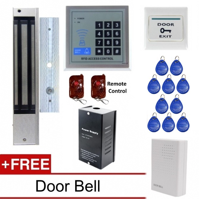 Rfid Door Access Control System With Electric 280kg Magnetic Lock Remote Control