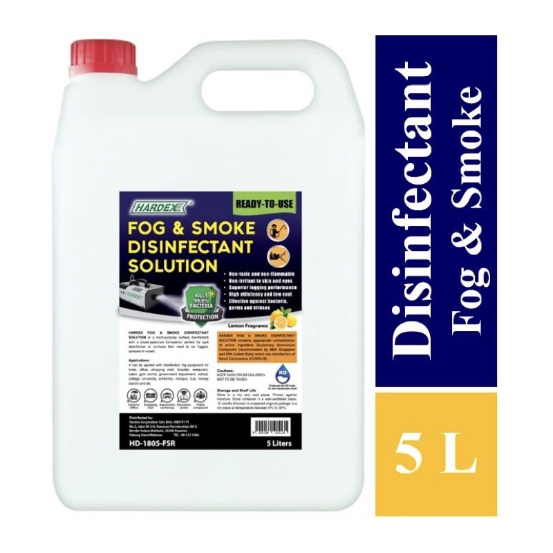 HARDEX Fog and Smoke Disinfectant Solution Lemon Fragrance (5L