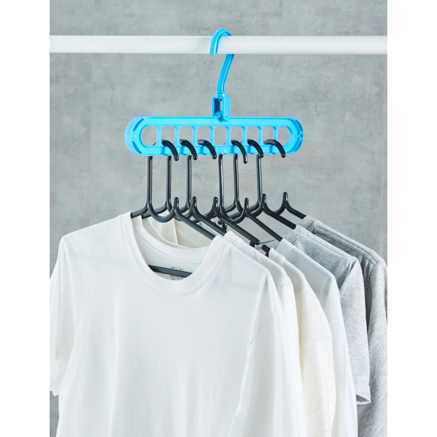 2 Way Clothes Hanger Rotatable Hangers Clothes Storage Organizer Space