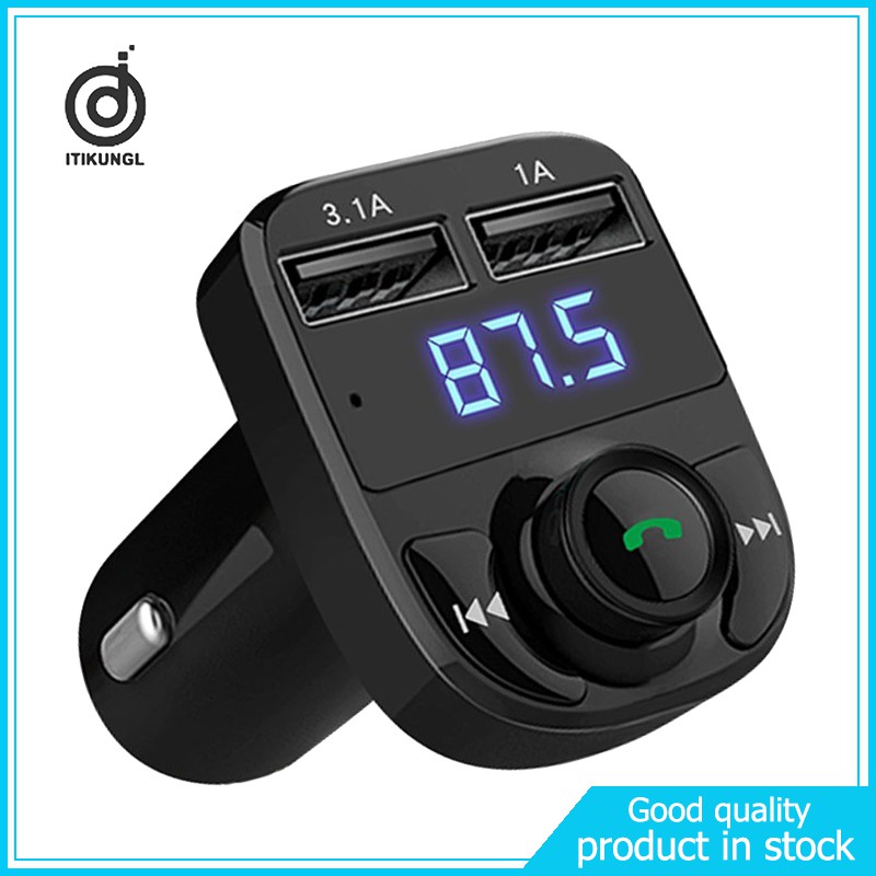 X8 Car FM Transmitter Dual USB Charger Transmitter Hands-free Bluetooth Car Kit Aux Car Audio MP3 Player | Shopee Malaysia