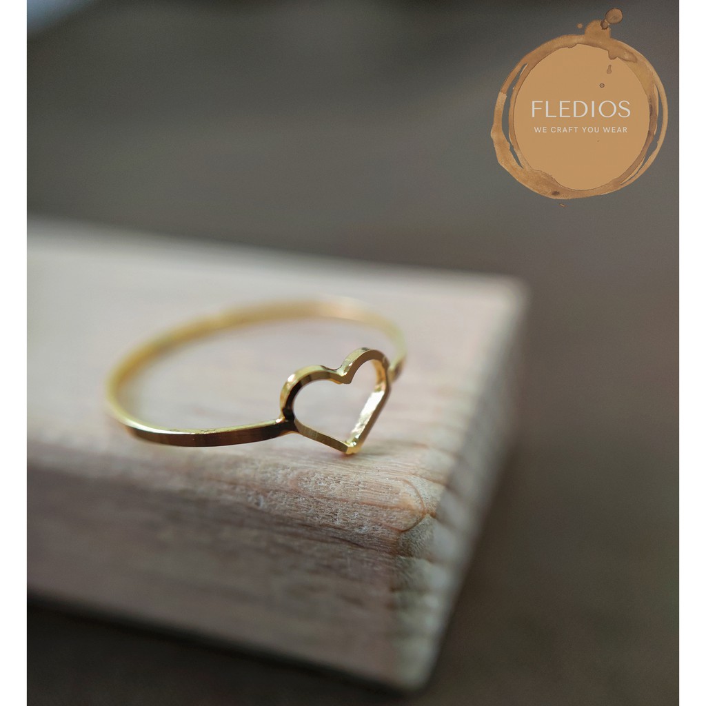 Cincin Emas 916 Bentuk Cinta/ 916 Love Shape Gold Ring | Shopee Malaysia
