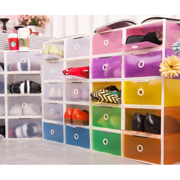 Hh167 Magnetic Stackable Shoes Storage Box Flexible Foldable Shoes