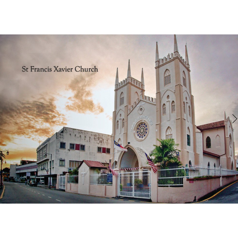 Postcard Malaysia St Francis Xavier Church Melaka Postcard Size A6 Shopee Malaysia