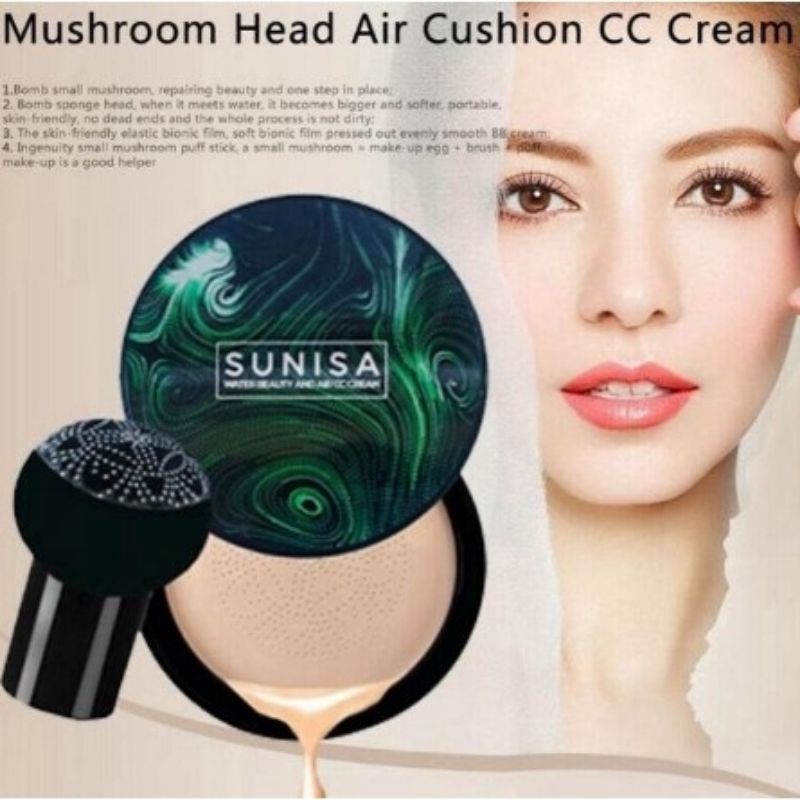 Sunisa foundation with mushroom air cushion sponge BB cream long
