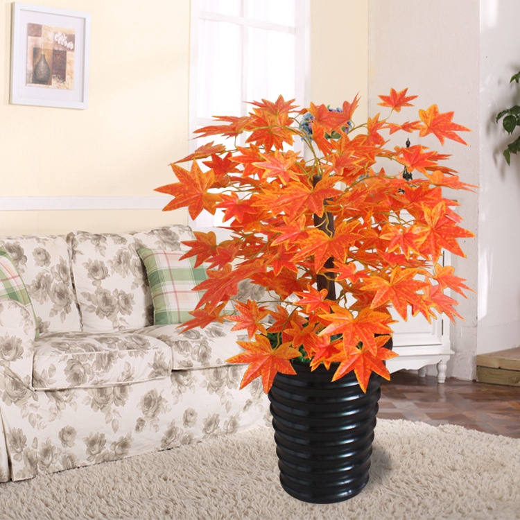 Artificial 70cm Red Maple Leaf Bonsai Tree Without Pot Artificial
