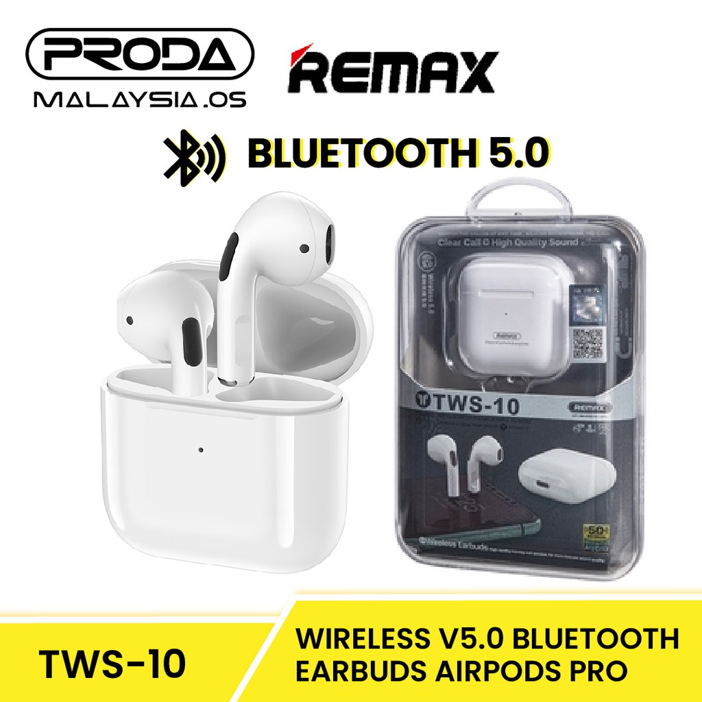 REMAX TWS10i Upgraded Version True Wireless V5.0 Stereo Music Earbuds AirPods Pro Bluetooth