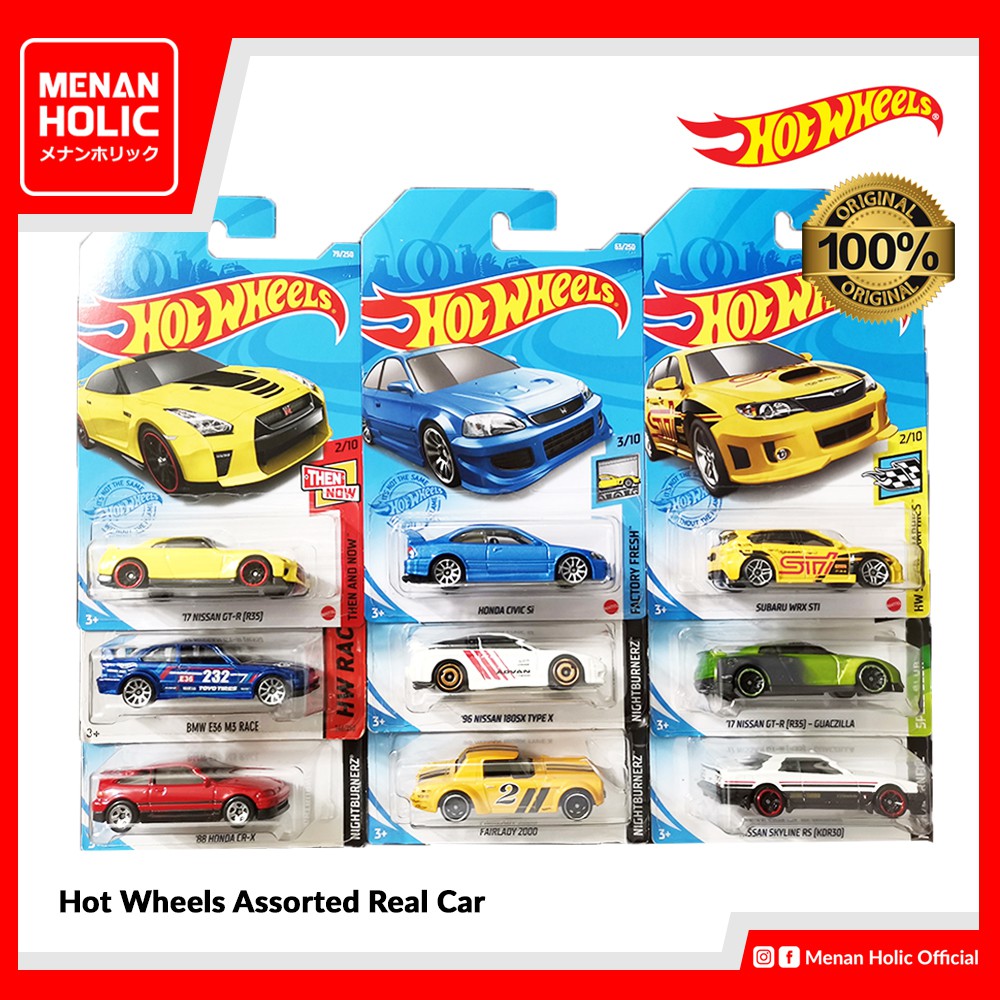 Hot Wheels Hot Wheels Case C 21 Nissan Gt R R35 Honda Civic Si Subaru Wrx Sti Shopee Malaysia