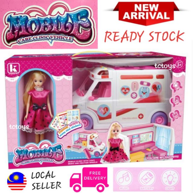 barbie care clinic playset