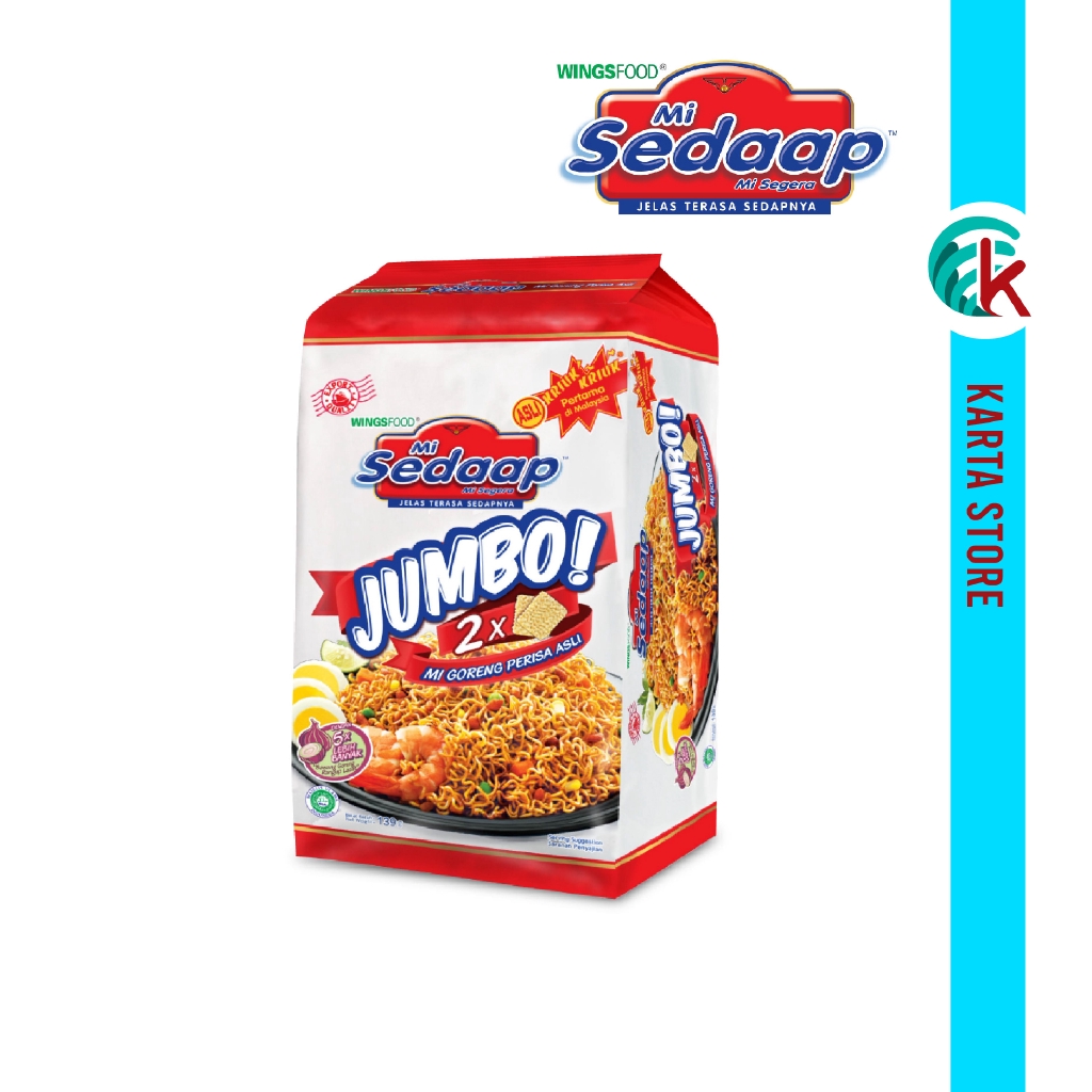 Mi Sedaap Goreng Asli Jumbo 139g x 4 packs | Shopee Malaysia