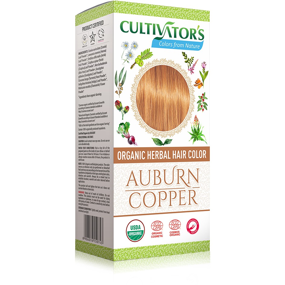 Cultivator S Organic Herbal Hair Color Auburn Copper 100g Shopee