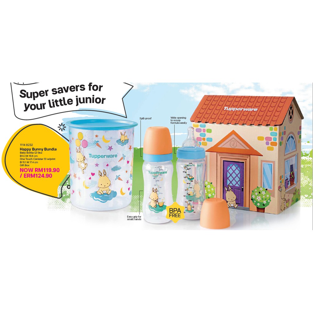 TUPPERWARE BABY BOTTLE SET