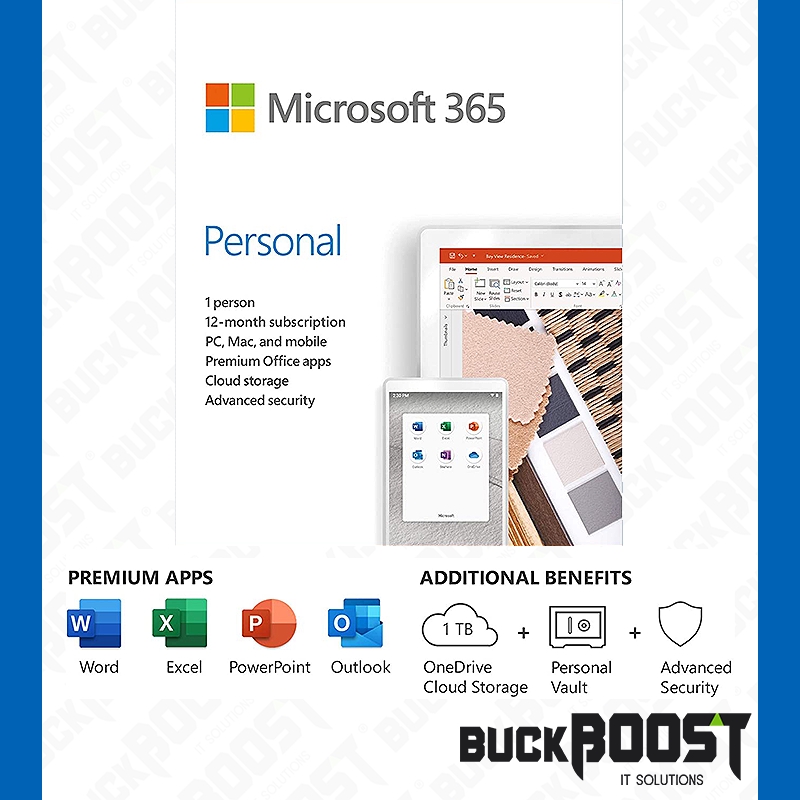 Microsoft 365 Personal | 12-Month Subscription, 1 person | Premium Office apps | 1TB OneDrive cloud storage | PC/Mac