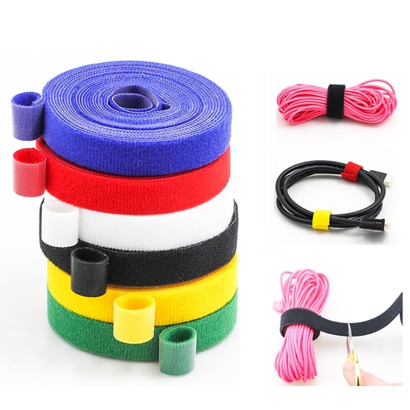 5M Wire Organizer Velcro Cable Ties, Velcro Straps Tape, Adhesive