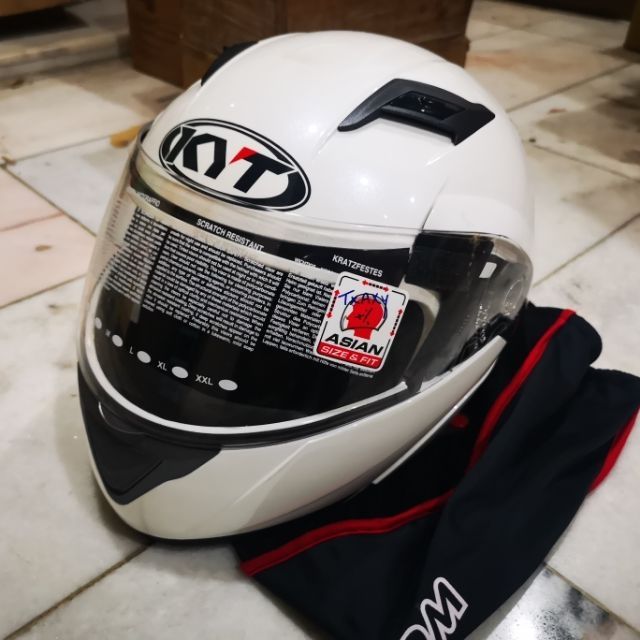 Helmet KYT Full Face ORIGINAL WH | Shopee Malaysia