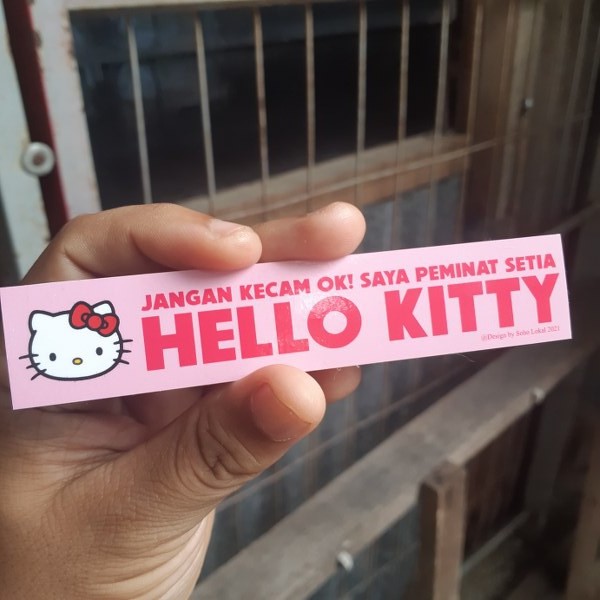 Jangan kecam Ok! Saya Peminat Setia Hello Kitty 109 Sticker Motor Kereta Laptop Pelbagai