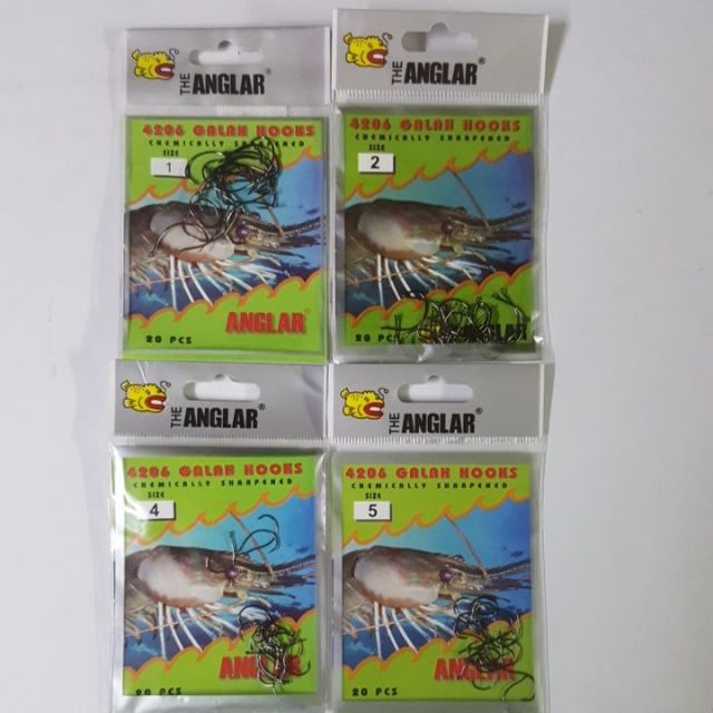 PESCA - THE ANGLAR Galah Hook (4206) Size 01 02 03 04 05 Super Sharp Prawn  Hook Fishing Hook Fish Hook Mata Udang