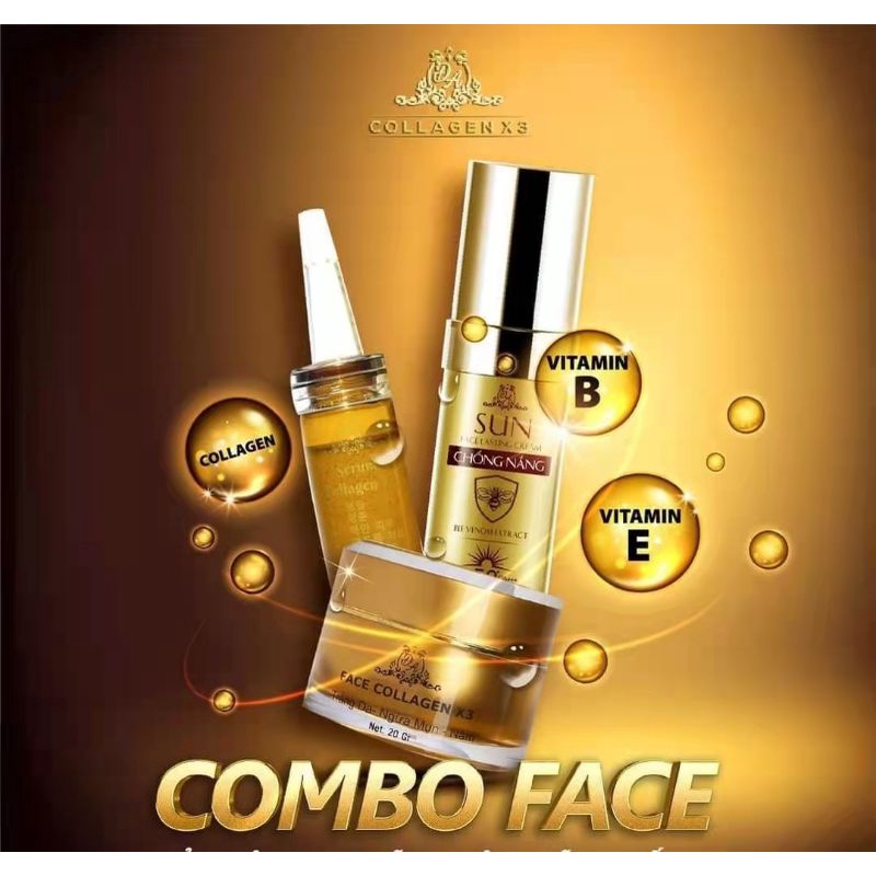 COMBO FACE COLLAGEN X3 CREAM,SERUM COLLAGEN X3 _ DONG ANH