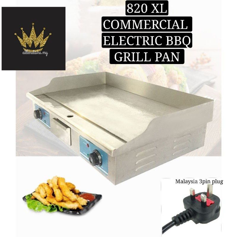 820 Commercial Stainless Steel  Electric Griddle Desktop BBQ Griddle