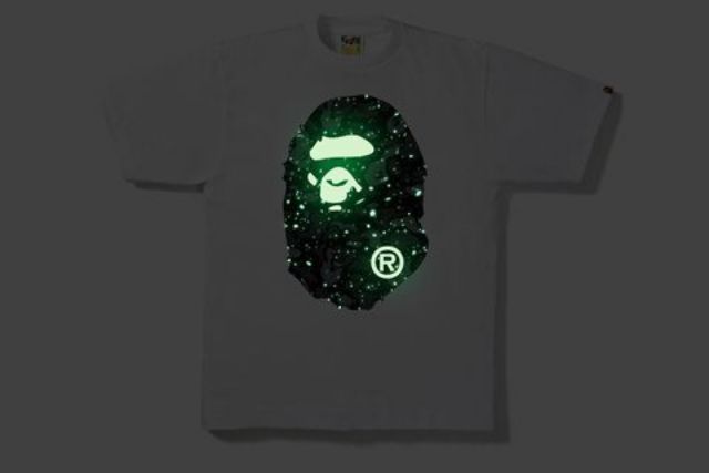 glow in the dark bape shirt