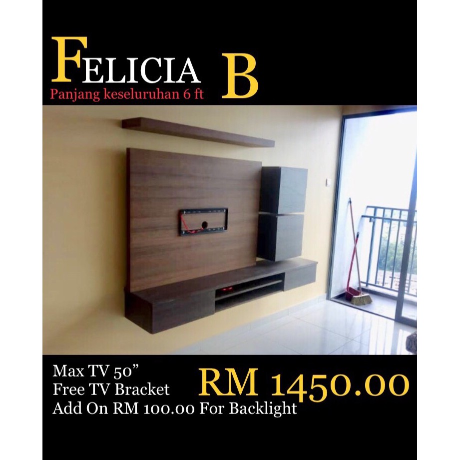  FREE INSTALL BRACKET TV  KABINET TV RM1450 SIAP 