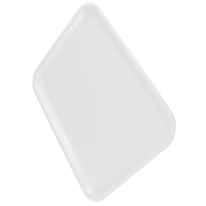 Must Reliable 10 inch long rectangle shape serving tray made of plastic white Multi - Image 3