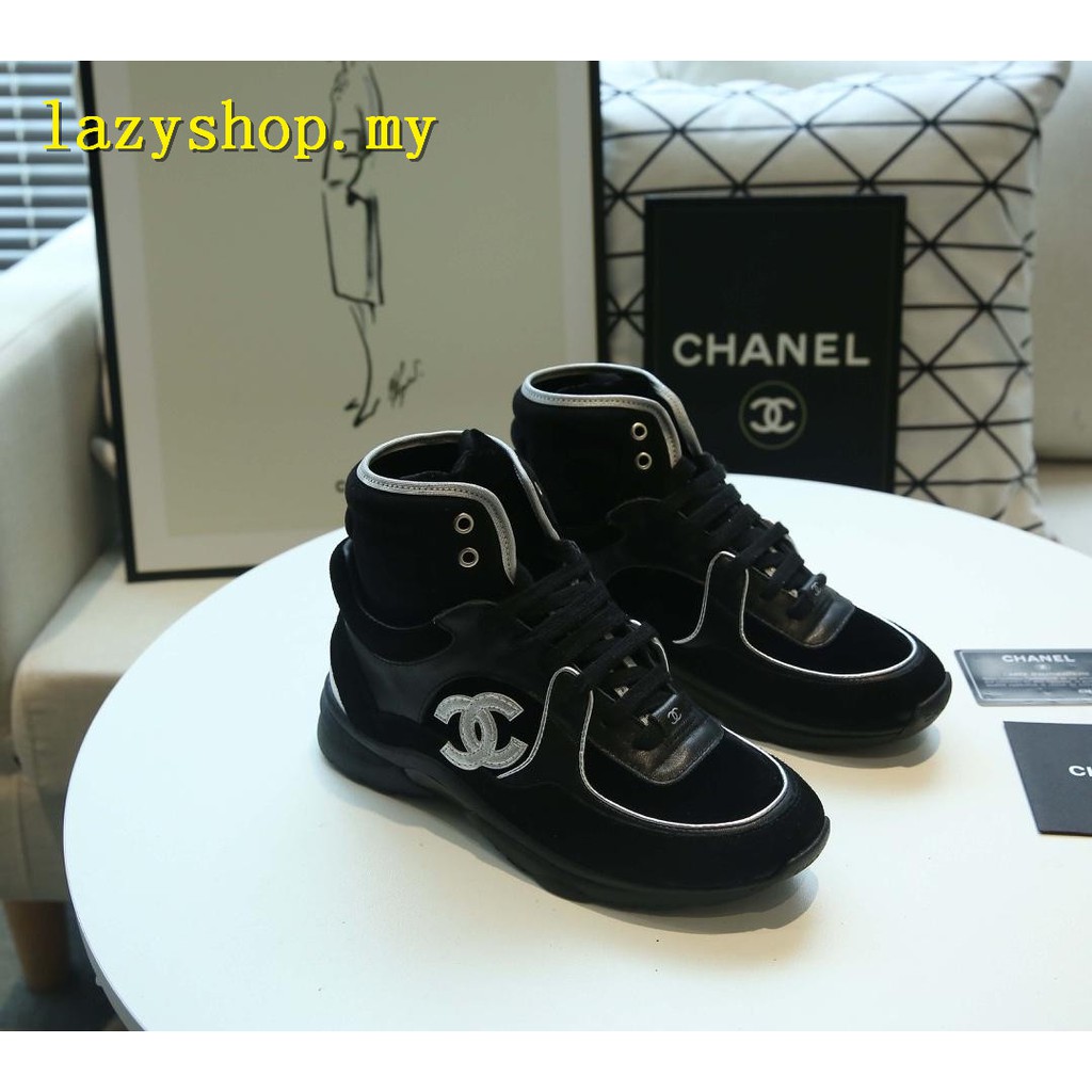 mens black chanel trainers