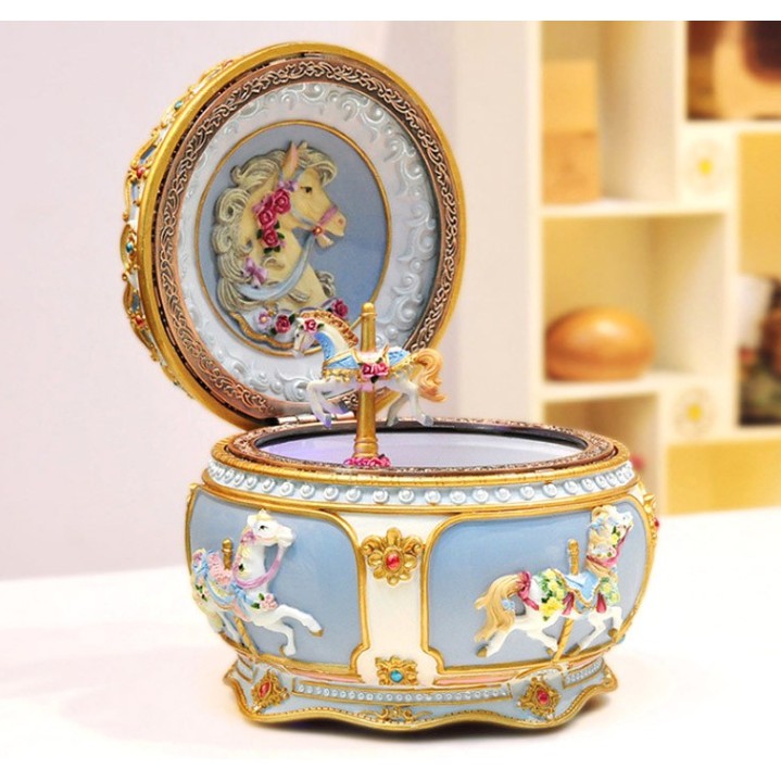 Handmade Wooden Howls Moving Castle Music Box Birthday Gift for