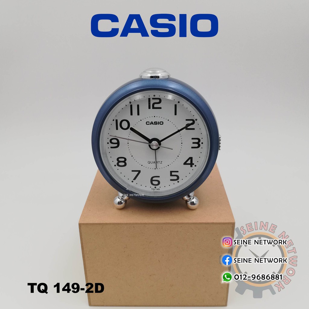 Black Casio TQ141-1 Beep Alarm Clock 