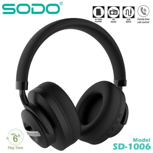 8.8)SODO SD-1004/SD-1005/SD-1006 Dual Mode (Wired & Wireless) Bluetooth 5 with AUX, TF Card, FM Headphone | Shopee Malaysia